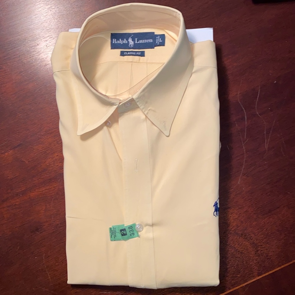 Ralph Lauren long Sleeve, classic fit, button down collar shirt size large
